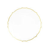 7.5 In. Clear/Gold Petal Plates | 40 Count